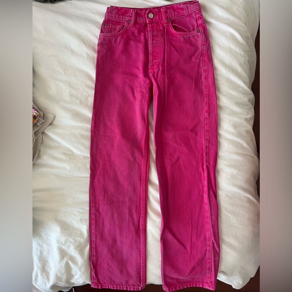 Zara Pink Straight Leg Jeans